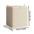 thumbnail image 2 of Home Textile Storage Solutions for Living Room and Bedroom - Extra Large Wavy Grey Heavy Duty Cloth Organizer Bags for Moving Durable Capacity Blanket Bags with Handles, 2 of 4
