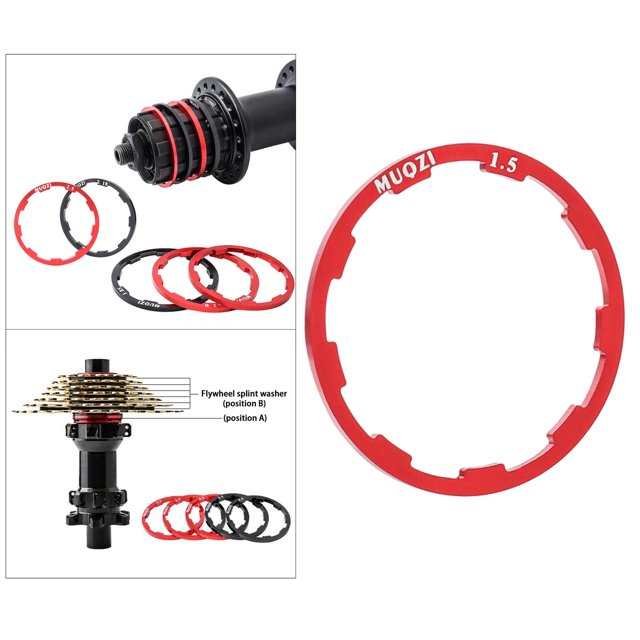 Bride de Rondelle de Volant d'Inertie Léger Joint Rainuré Pédalier Accessoires de Vélo de Montagne - 5mm Rouge