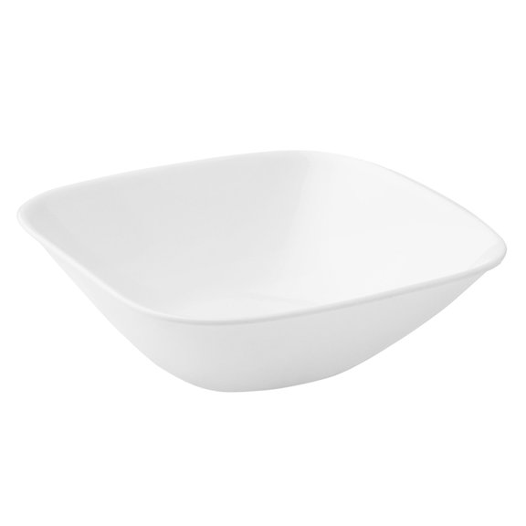 Corelle Pure White 1-Quart Square Glass Serving Bowl