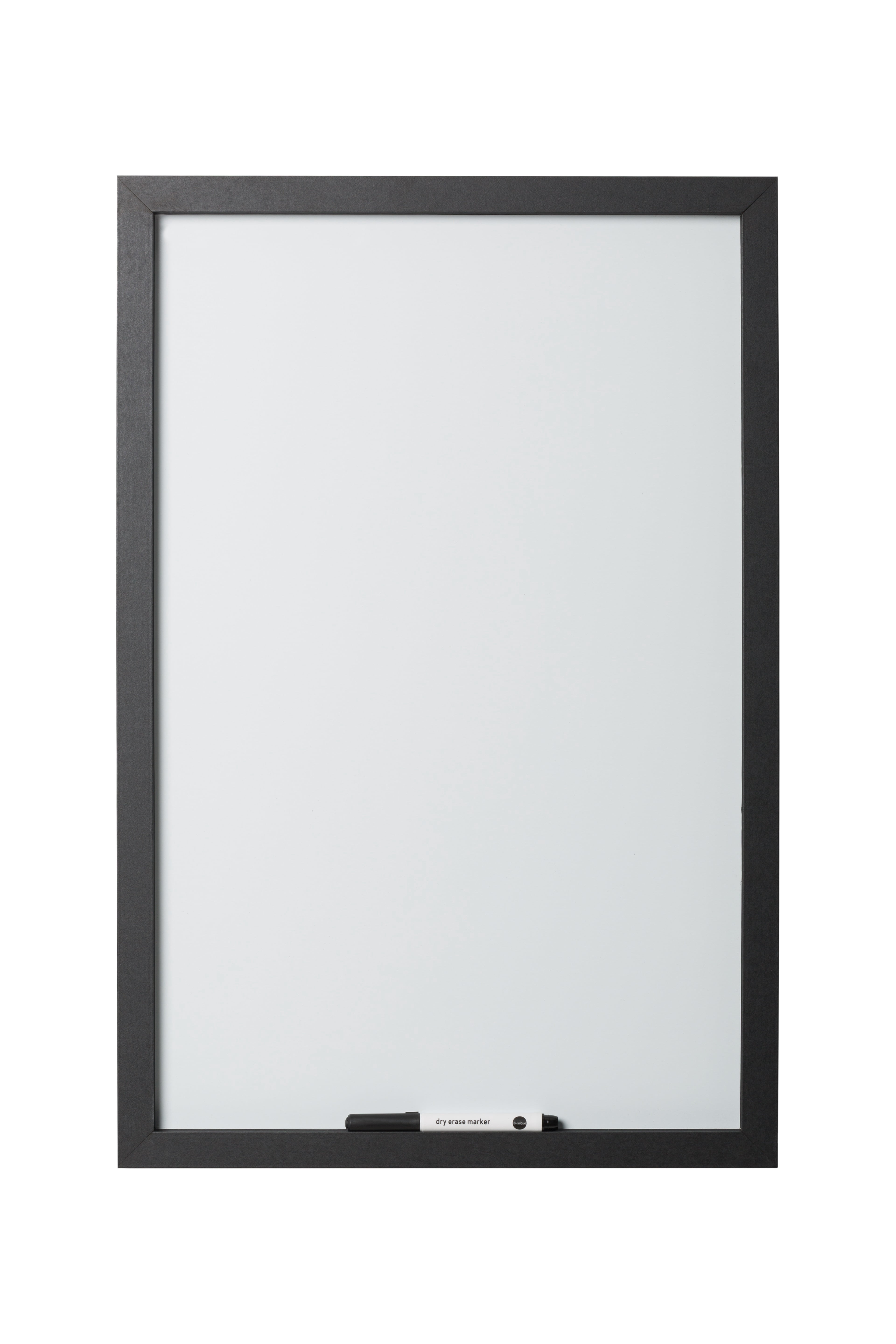 Magnetic Dry-Erase Board, Black MDF Frame, 18" X 24"