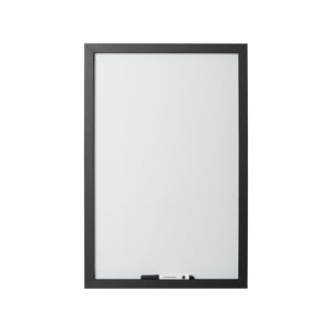 Magnetic Dry-Erase Board, Black MDF Frame, 18" X 24"