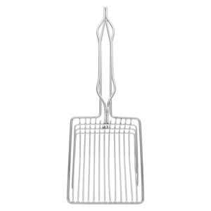GOOHOCHY Pala de metal para arène de gatos, pala de acero inoxidable para excrementos, caja de arène, pale tamizadora resistance, fácil limpieza, idéal para gatos pequeños