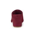 thumbnail image 2 of BLISSFUL STEP Women's Slides Block High Heels Slip on Pointed Toe Slide Mules Burgundy 8.5, 2 of 7