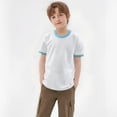 thumbnail image 2 of Hauts d'Été pour Garçons en Bas Âge T-Shirts à Manches Courtes Col Rond Coupe Ample Décontractée T-Shirts de Printemps pour Garçon 8-9T, 2 of 7