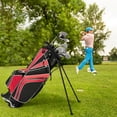 thumbnail image 3 of Gymax Sac pour Support de Golf, Séparateur à 6 Voies, Sac de Transport de Golf avec Sangles et 7 Poches de Rangement, Rouge, 3 of 10