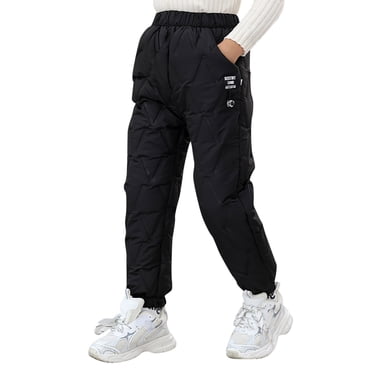 TIWEKE Pantalon Garçon Enfants Équipement de Neige Doublé Chaud Pantalon d'Hiver Durable Vêtements d'Extérieur pour Garçons Actifs Confortable Isolé Superposition Mode pour Toutes les Saisons, Tailles 8-9 Ans