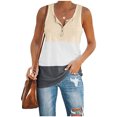 thumbnail image 2 of T-Shirt Blouse Sans Manches Décontracté à Rayures Col en V Ample pour Femmes, 2 of 6