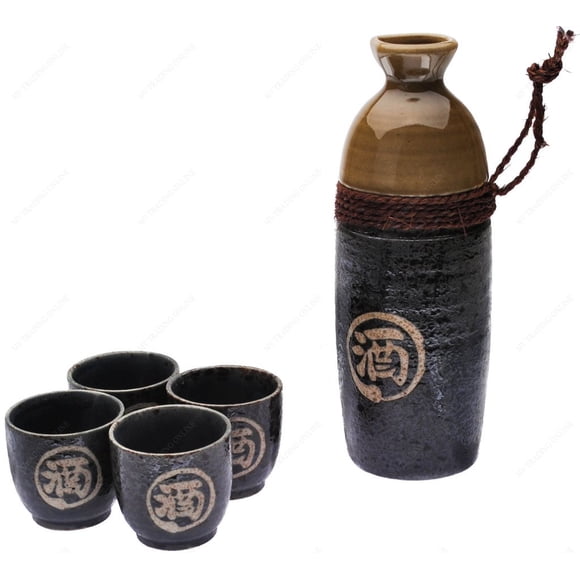 Japanese Sake Set with""SAKE"" Kanji Symbol