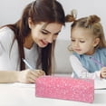 thumbnail image 4 of weibbin Pencil Box Glitter Shiny Pencil Case Stationery Zipper Portable Pencil Case Stationery Storage Bag For Daily Study Work, 4 of 5
