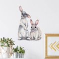 thumbnail image 3 of LAICAIW Cute Lovely Two Bunnies Rabbits Wall Decals, Cartoon Rabbit Bunny Animal Vinyl Wall Sticker, Removable Wall Art Decal Decor for Teens Boys Girls Room Baby Bedroom Playroom Classroom(15.7Hx11, 3 of 6