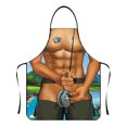thumbnail image 1 of mmirethe Polyester Stain-resistant Apron For Barbecue Enthusiasts Designed For Comfort Barbecue Muscular Mens YH22, 1 of 6