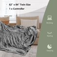 thumbnail image 4 of Electric Heated Blanket, Machine-Washable Flannel Blanket, 62" x 84" Twin Size Heated Throw Blanket with 10 Heat Levels, 8 Hours Auto Off, Overheating Protection, ETL Approved (Gray), 4 of 10