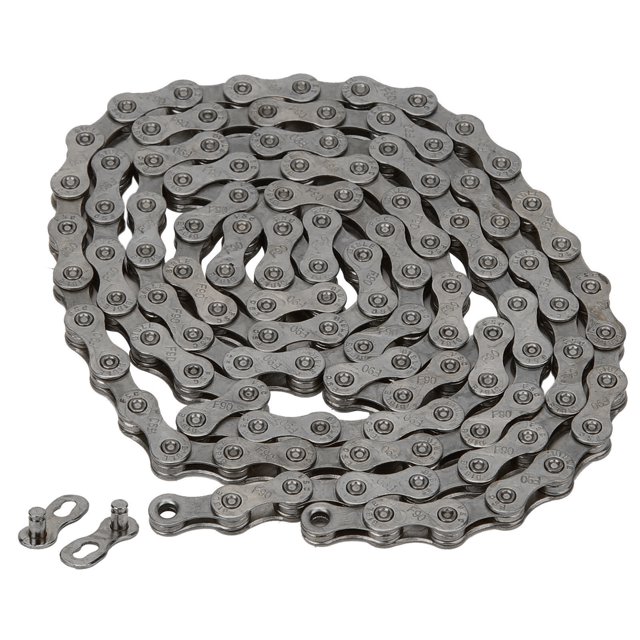 Mountain Bike Chain, Durable Bicycle Chain, Mud Drain Hole Design High System Compatibility Mountain Bike Bicycle For Gifts Home Gray
