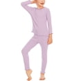 thumbnail image 4 of LSLJS Kids Round Neck Pajama Set Long Sleeved Pants Pajama Two Piece Pajama Sets, 4 of 8