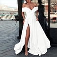 thumbnail image 4 of Ketyyh-chn99 Robes d'Été pour Femmes Décontractées Robe de Cocktail Robe Maxi Soirée Élégante Robes Formelles Robe de Soirée pour Invitée de Mariage Blanc, TG, 4 of 4