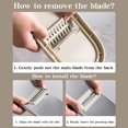 thumbnail image 4 of Birdeem 14-Inch Commercial Stainless Steel Vegetable Shredder with 3 Interchangeable Blades, Professional Potato Grater for Salad/Stir-Fry, Rust-Proof Kitchen Tool with Non-Slip Handle, 4 of 6