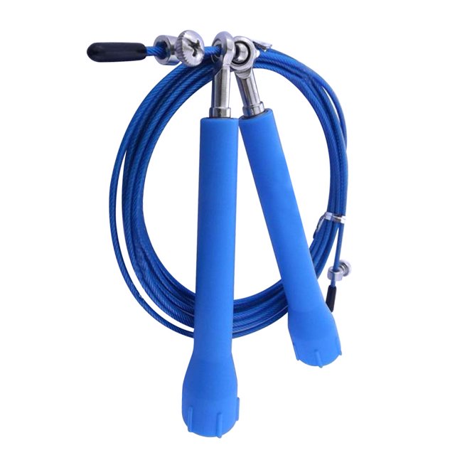 ZheElen Speed Skipping Wire Rope Indoor Outdoor Jumping Rope Weight Loss Exercise Home Gym Workout Tool, Blue