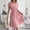 Pink, variant on Mefallenssiah Fashion Women Casual Round Neck Printed Short Sleeve Dress Summer Bandage Dresses