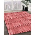 thumbnail image 3 of Ahgly Company Tapis d'Intérieur Ronds Transitionnels Lavables à la Machine, Rouge Rubis, 7 Pieds Rond, 3 of 7