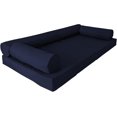 thumbnail image 1 of Ensemble de Housses de Coussin de Lit de Jour d'Extérieur Résistant à l'Eau pour Format Simple - Résistant à la Décoloration, Housse de Coussin de Remplacement pour Lit de Jour d'Extérieur (4 Pcs) - Convient aux Meubles de Balançoire, de Patio et de Jardin - Bleu Marine, 1 of 6