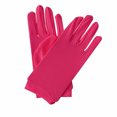 thumbnail image 1 of Hot Pink Womens Gloves Solid Color Elastic Cycling Sun Protection Thin Style For Dance Practice Sports Outdoor Activity Protection Handwear Free Size, 1 of 2