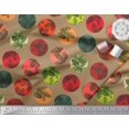 thumbnail image 2 of Soimoi Blue Moss Georgette Fabric Crystal Stone Geometric Print Fabric by Yard 42 Inch Wide, 2 of 3