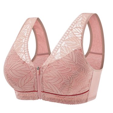 AherBiu Plus Size Bras for Women High Impact Wireless Large Bust Bralettes Front Closure Pull on Full Coverage Bras