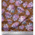 thumbnail image 1 of Soimoi Tissu Georgette Viscose Géométrique, Feuilles & Roses Imprimé Floral 1 Yard 42 Pouces de Large, 1 of 3