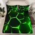 thumbnail image 2 of Erosebridal Modern Abstract Sheet Set Full, Striped Gemoetric Bedding Sets Full Size, Minimalst Decor, 4pcs, 2 of 7