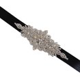 thumbnail image 4 of Wedding Ribbons Bridal Belt Dress Prom Crystal Wedding ribbons Sashes Evening Party Handmade Rhinestones Waistband, 4 of 8