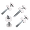 thumbnail image 4 of Milaget 4 Pieces Baby Gate Threaded Spindle Rods Bolt Parts for Stair Railing Indoor White, 4 of 9