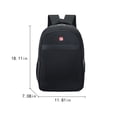 thumbnail image 3 of Laptop Backpack For Men, 20 L Anti-Theft Travel Backpack With 15.6 Inch Laptop Compartment, Padded Ventilated Back, Luggage Strap, Polyester Fabric, 3 of 9