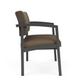 thumbnail image 4 of Lenox Steel Reception Waiting Bariatric Chair / Charcoal Steel / Brown / Brown, 4 of 5