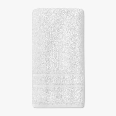 Mainstays Solid Hand Towel, 14" x 25", cotton/polyester blend, bleach-safe, White
