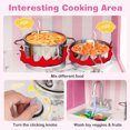 thumbnail image 4 of Gymax Kids Kitchen Playset Wooden Toy with Adjustable LED Lights & Washing Machine, 4 of 10