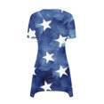 thumbnail image 5 of Hauts d'Été pour Femmes 2023 Coupe Ample Col Rond Manches Courtes T-Shirts T-Shirts Graphiques Étoiles et Rayures Blouses Décontractées et Confortables, 5 of 5