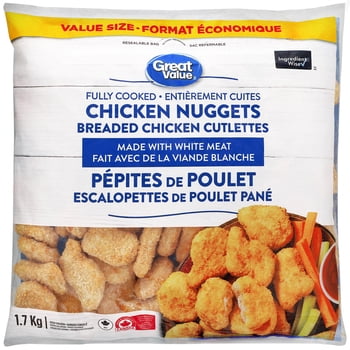 Great Value Fully Cooked Breaded Chicken Nuggets, 1.7 kg