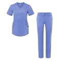 thumbnail image 1 of Adar Pro Scrub Set For Women - Modern V-Neck Scrub Top & Tailored Yoga Scrub Pants, 1 of 7