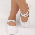 thumbnail image 1 of Ballet Shoes Split Sole Round Toe Flat Canvas Dancing Shoes for Children & Adults, 1 of 4