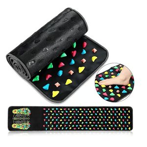 Djiypn Foot Massage Mat with Reflexology Stones, Acupressure Mat for Relaxation Circulation, Large Size Yoga Mat for Home