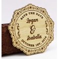 thumbnail image 1 of Custom Engraved Wood Magnet 40 Rustic Wedding Save The Date Wooden Magnet Personalized Gift, 1 of 2