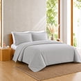 thumbnail image 2 of Swift Home Ensemble housse de couette unie ultra douce, Lit simple, Gris pâle, 2 of 6