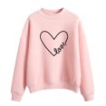 thumbnail image 2 of Meichang Sweat-Shirt pour Femmes Chemise de la Saint-Valentin Sweat-Shirt Graphique Cœur Mignon Pull Col Rond Manches Longues Sweat-Shirts de Vacances Saint-Valentin, 2 of 4