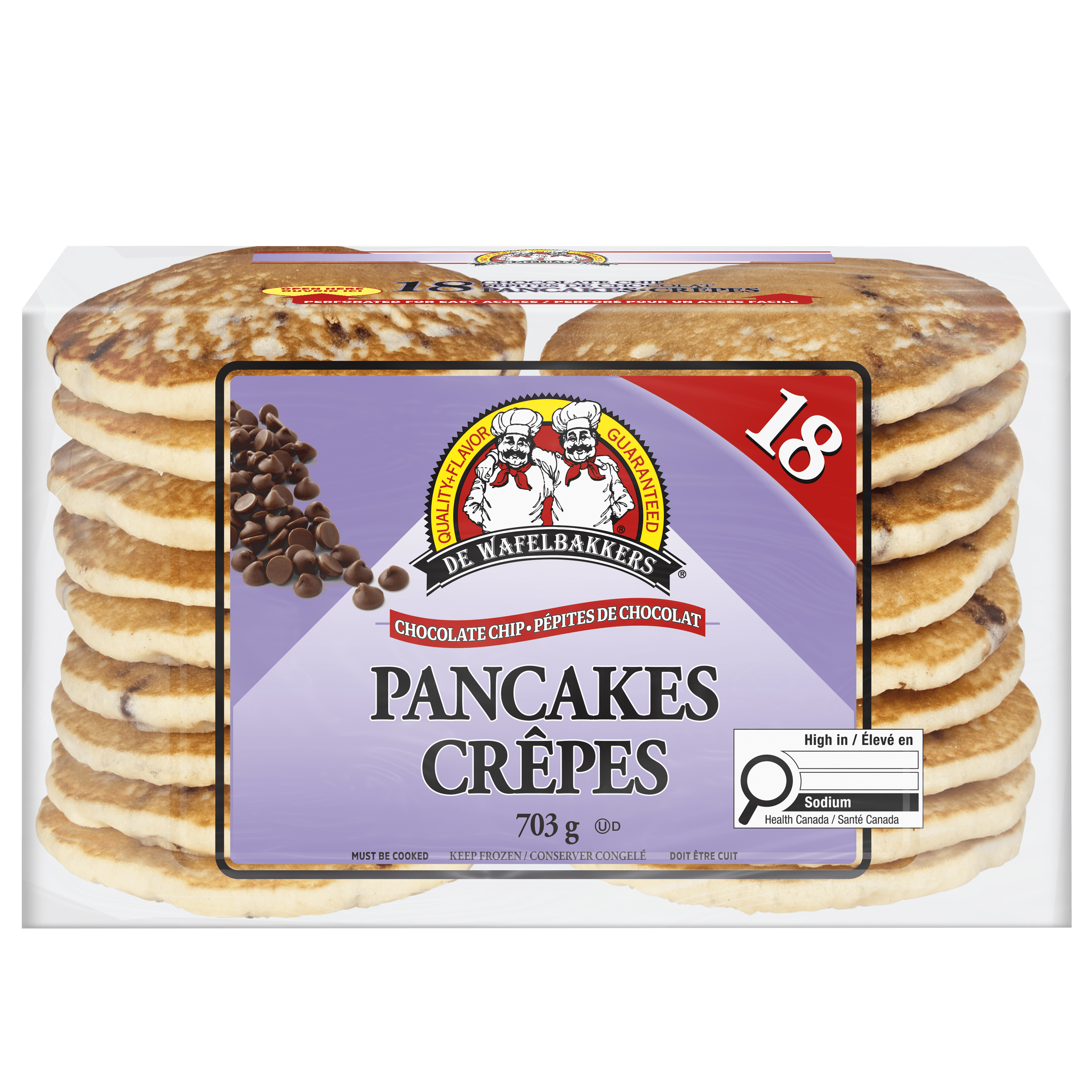 Crêpes aux brisures de chocolat De Wafelbakkers, 18 un