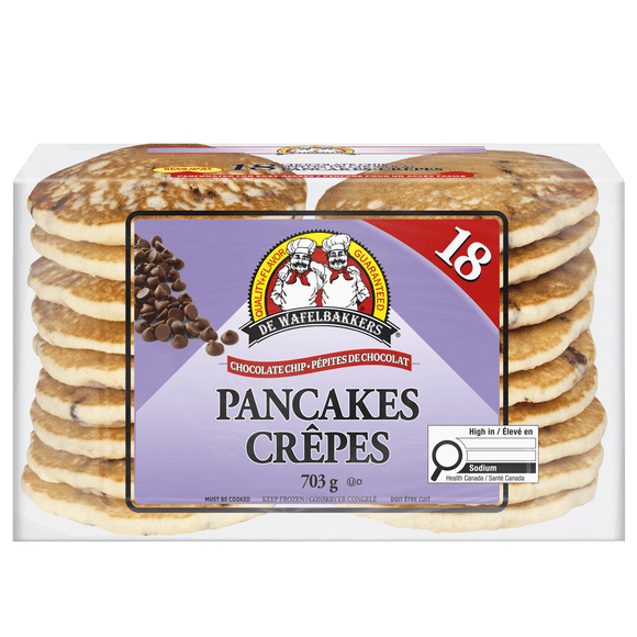 De Wafelbakkers Chocolate Chip Pancakes 18ct, 18 Count