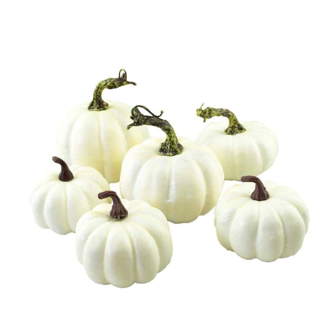 6Pcs Halloween Artificial Pumpkin Model Craft Fall Home Garden Decor Painting Props DIY Great Gift