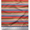 thumbnail image 1 of Soimoi Tissu en Poly Georgette à Rayures Horizontales, Tissu Imprimé au Mètre, 42 Pouces de Large, 1 of 5