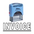thumbnail image 1 of INVOICE Self Inking Rubber Stamp Office Stationary Custom Shiny Stamp, 1 of 1