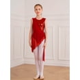 thumbnail image 4 of Alvivi Enfants Filles Brillant Lyrique Ballet Robe de Danse Justaucorps de Gymnastique Sans Manches Tenue de Danse Moderne Costume Rouge 16, 4 of 6