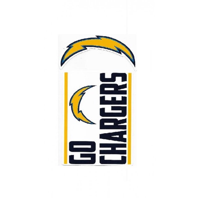 Los Angeles Chargers Double Up Die Cut Vinyl Stickers